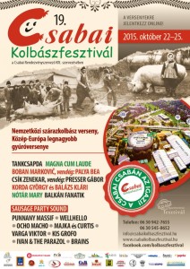 A Csabai Kolbászfesztivál 2015-ös plakátja.